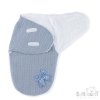 SW188-DB: Dusty Blue Cable Swaddle Wrap w/Bow